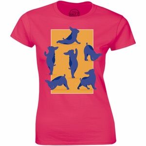 Funny Puppies Doing Relaxing And Calm Yoga T-shirt